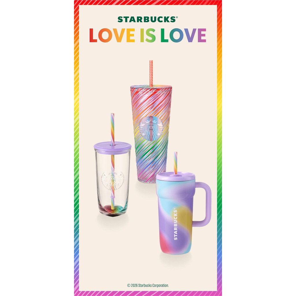 💯% Collection Love is Love 🏳️‍🌈🌈พบกับแก้วและทัมเบลอร์ดีไซน์พิเศษโทนสีรุ้ง 💛💚💙💜❤️🗓️