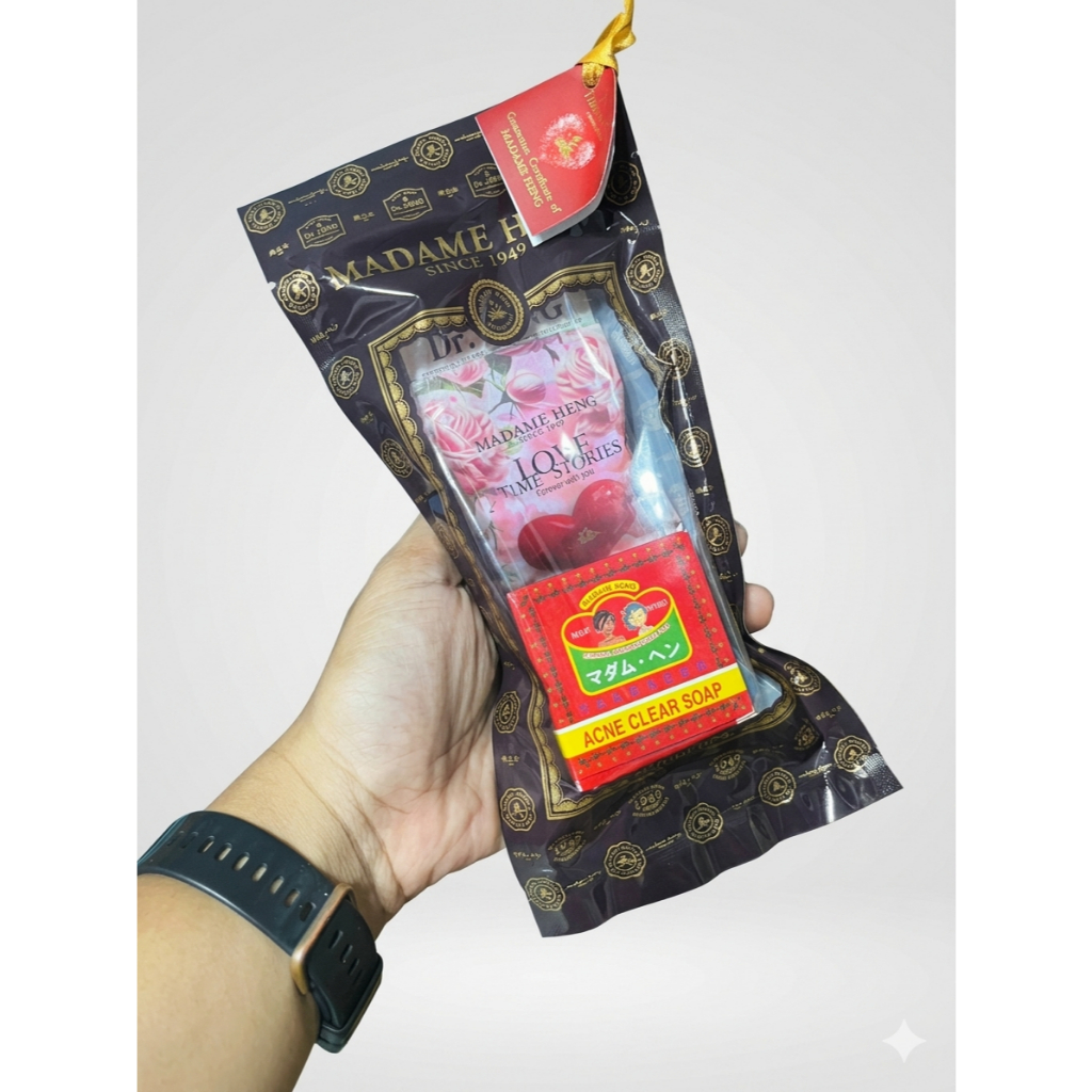 มาดามเฮง Madame Heng (Gift set) รุ่น Acne Clear Soap50 กรัม + Time Soap 30 กรัม