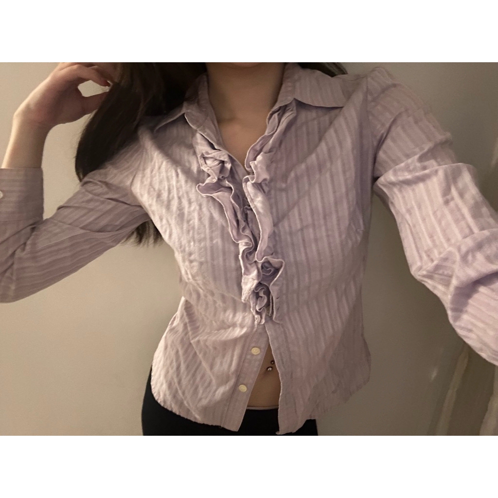 purple stripe shirt🧄