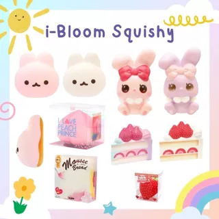 💖พร้อมส่ง💖 สกุชชี่ฮอตฮิต สกุชชี่ไอบลูม i-Bloom Squishy ลูกพีช / กระต่าย / shortcake ของแท้ 100%