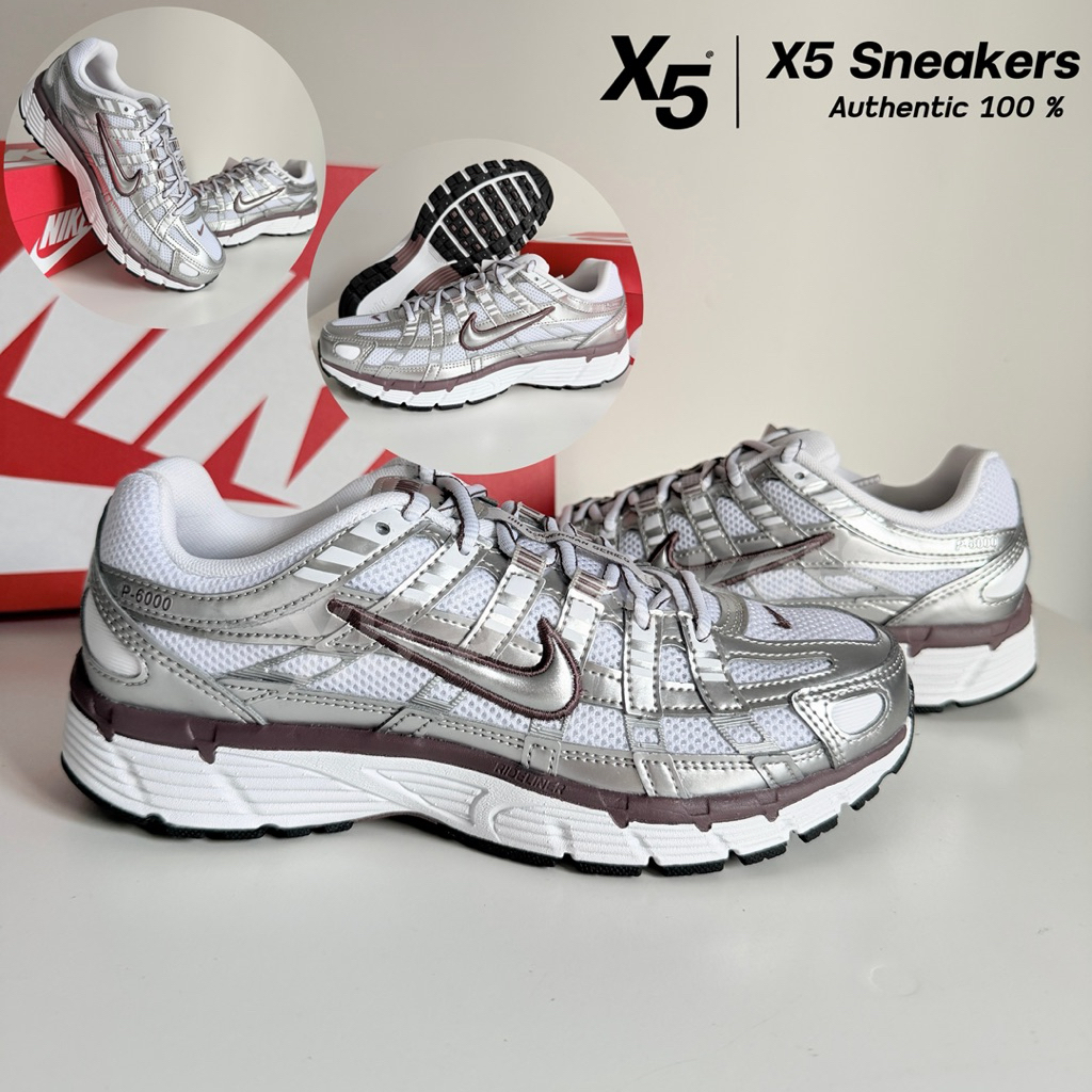 Nike ของแท้ 100% P6000 สีน้ำตาลถั่วแดง