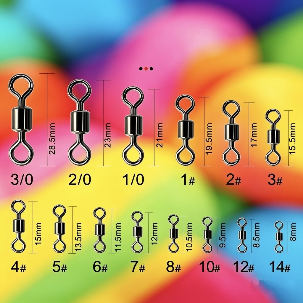 ลูกหมุนสำหรับตกปลา#1,2,3,4,5,6,7,8,10,12,14,1/0,2/0,3/0,4/0,6/0 ส่งจากไทย ราคาส่ง