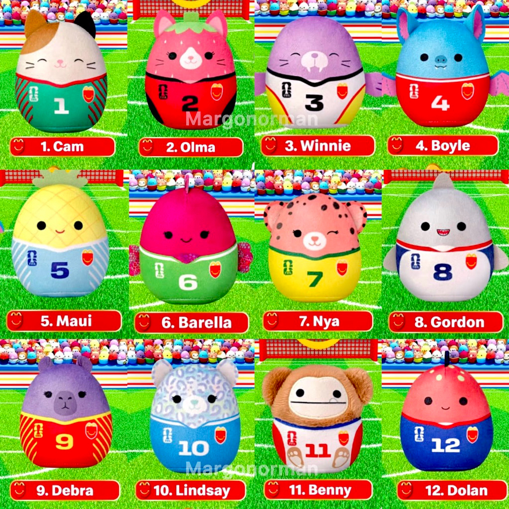 💜ราคาถูกที่สุด💜🔥มีของไทยพร้อมส่ง🔥🇹🇭แมคไทยแท้100%🇹🇭 Squishmallows Fifa World Cup Happy meal แฮปปี้มีล แมคโดนัลด์ McDonald