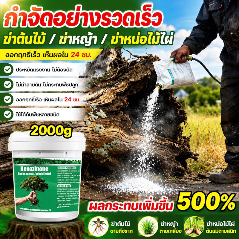 🌲วัชพืชดื้อ🌲ยาฆ่าต้นไม้ใหญ เข้มข้นสุด 500g ตรงไปที่ราก ยาฆ่าตอไม้ใหญ่บอ ยาฆ่าตอต้นไม้ ยาฆ่าหญ้า