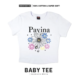 ONESTEP BABY TEE l เนื้อผ้านุ่ม Super Soft ผลิตจาก cotton แท้ 100% หนานุ่ม อย่างดี ใส่สบาย ไม่ร้อน ลาย PAVINA 298 - Wome