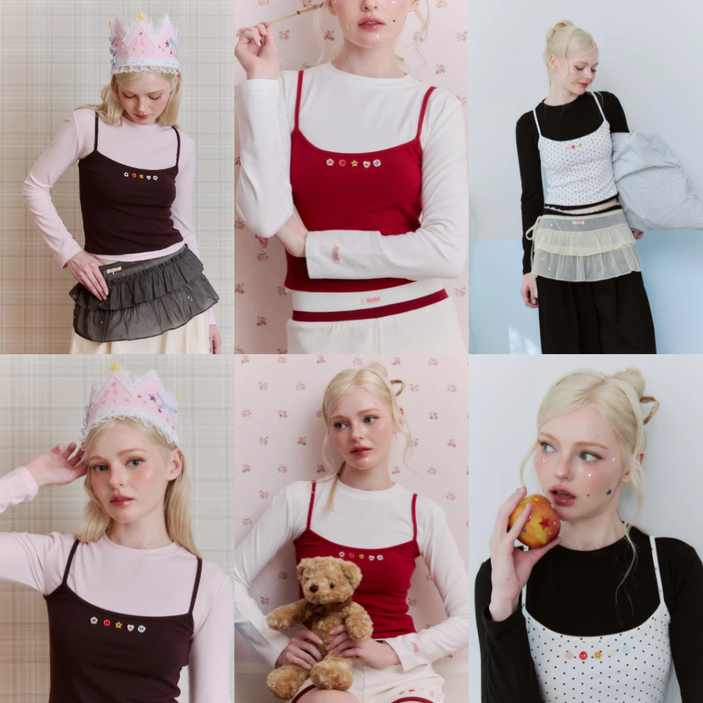 Nineties Design : Playful เสื้อยืดแขนยาว รุ่น Doodly (2ชิ้นติดกัน)
