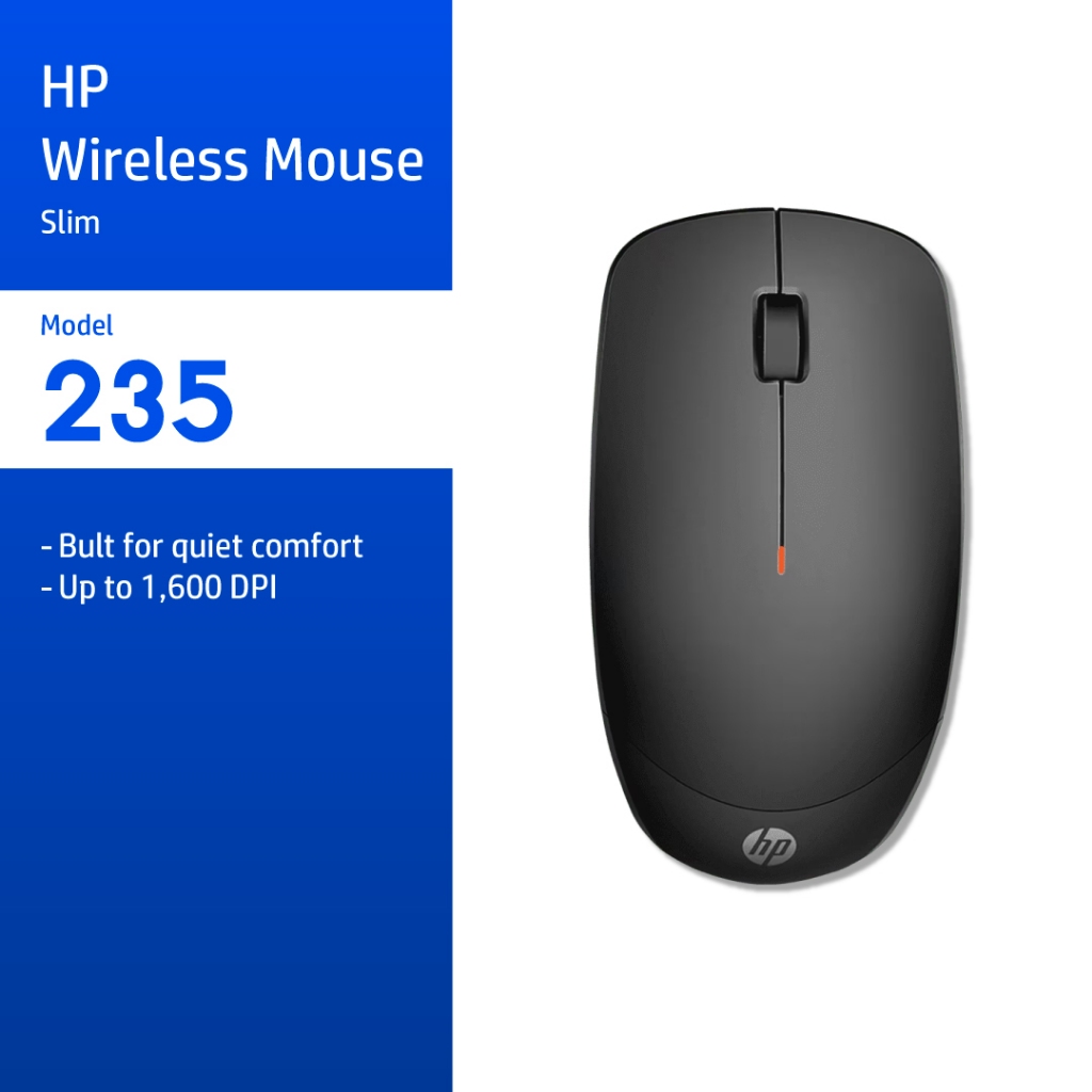 HP 235 Slim Wireless Mouse | เม้าส์ไร้สาย 1600 DPI