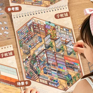 [Stock Up Series] สติกเกอร์ภาพทิวทัศน์จำลองขนาดเล็ก สำหรับตกแต่งสมุดบันทึก DIY และช่วยผ่อนคลายความเครียด