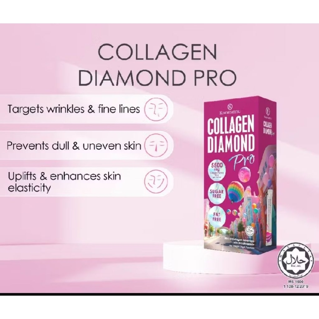 [Trial Pack] Kinohimitsu Collagen Diamond Pro 5500mg with NMN Supplement 25g [แพ็คทดลอง] อาหารเสริมค