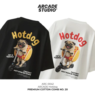 [พรี 4 วัน] ARCADE เสื้อ Hotdog (ARC-0042) / เสื้อ Oversize เนื้อผ้า 100% Cotton Comb 190 GSM