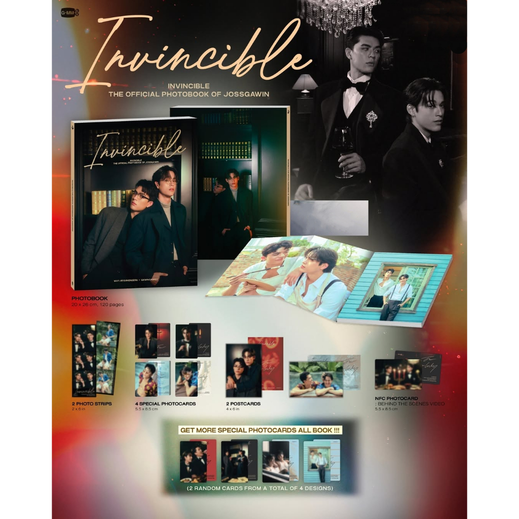 🚚（พร้อมส่ง）INVINCIBLE THE OFFICIAL PHOTOBOOK OF JOSSGAWIN GMMTV JOSS GAWIN จอส ฟลุ๊ค JOSSGAWIN