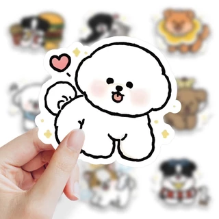 [พร้อมส่ง] 70 ชิ้น PVC Sticker สติกเกอร์ DIY ลาย การ์ตูน ลูกหมา ลูกสุนัข น่ารัก Cute Puppy Cartoon กันละอองน้ำ