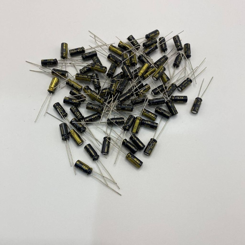 Nichicon KW 22uf 50v capacitor ตัวเก็บประจุ คาปาซิเตอร์เกรด audioสำหรับโมแอมป์