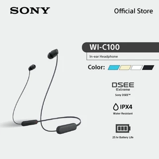 Sony หูฟัง In Ear รุ่น WI-C100 | Wireless Headphones | Bluetooth® 5.0 | IPX4 | Easy hands-free calling