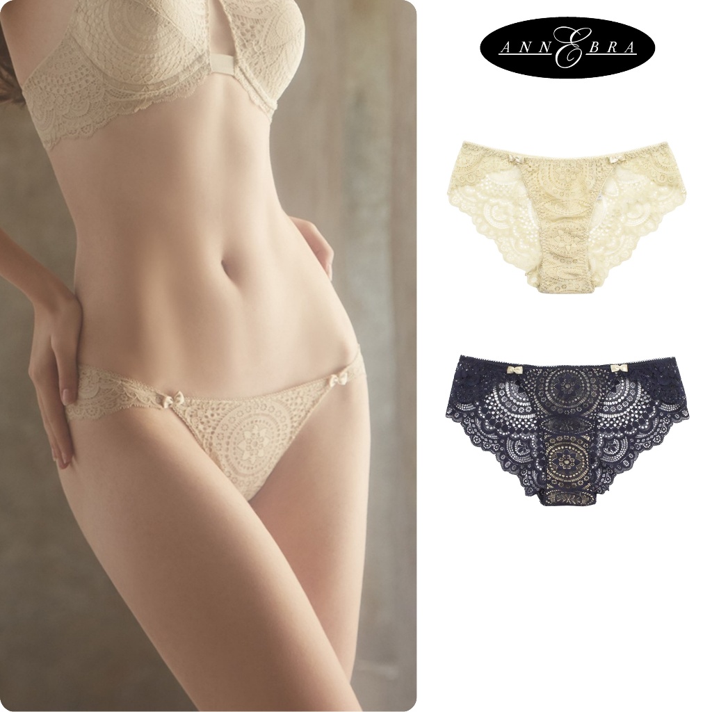 Annebra กางเกงใน ทรงบิกีนี่ ผ้าลูกไม้ Bikini Panty รุ่น AU3-899