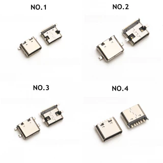 100 ชิ้น 10 ขนาด ชุดปลั๊กชาร์จ Type-C 6Pin/16Pin อะไหล่พอร์ตชาร์จมือถือ แถมกล่องเก็บ