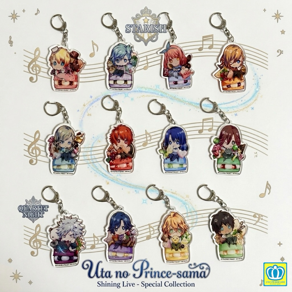 Uta no Prince  sama (SET 01-2) เจ้าชายแห่งเสียง พวงกุญแจ อะคลิลิค ของสะสม เข็ดกลัด ป้าย  ลิขสิทธิ์แท้ จากญี่ปุ่น