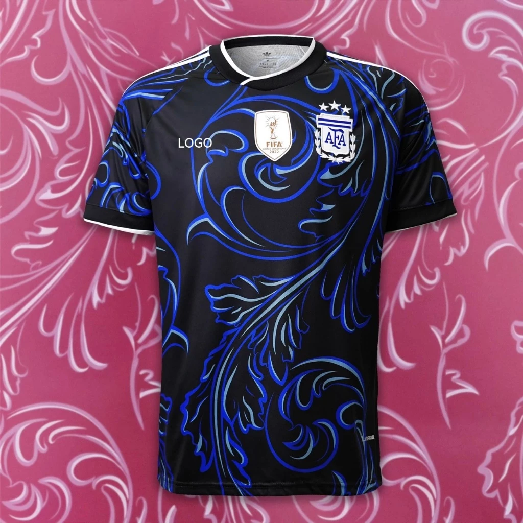 [สต็อกในไทย] New! เสื้อฟุตบอล งานเกรดแฟนสีดำ เสื้อกีฬาคุณภาพพร้อมโลโก้ พร้อมรีดเบอร์ชื่อและอาร์มได้ทุกตัว