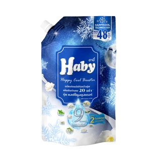[6 ถุง] HABY น้ำยาปรับผ้านุ่ม HAPPY COOL BOOSTER กลิ่น Happy Snow ขนาด 540 ml