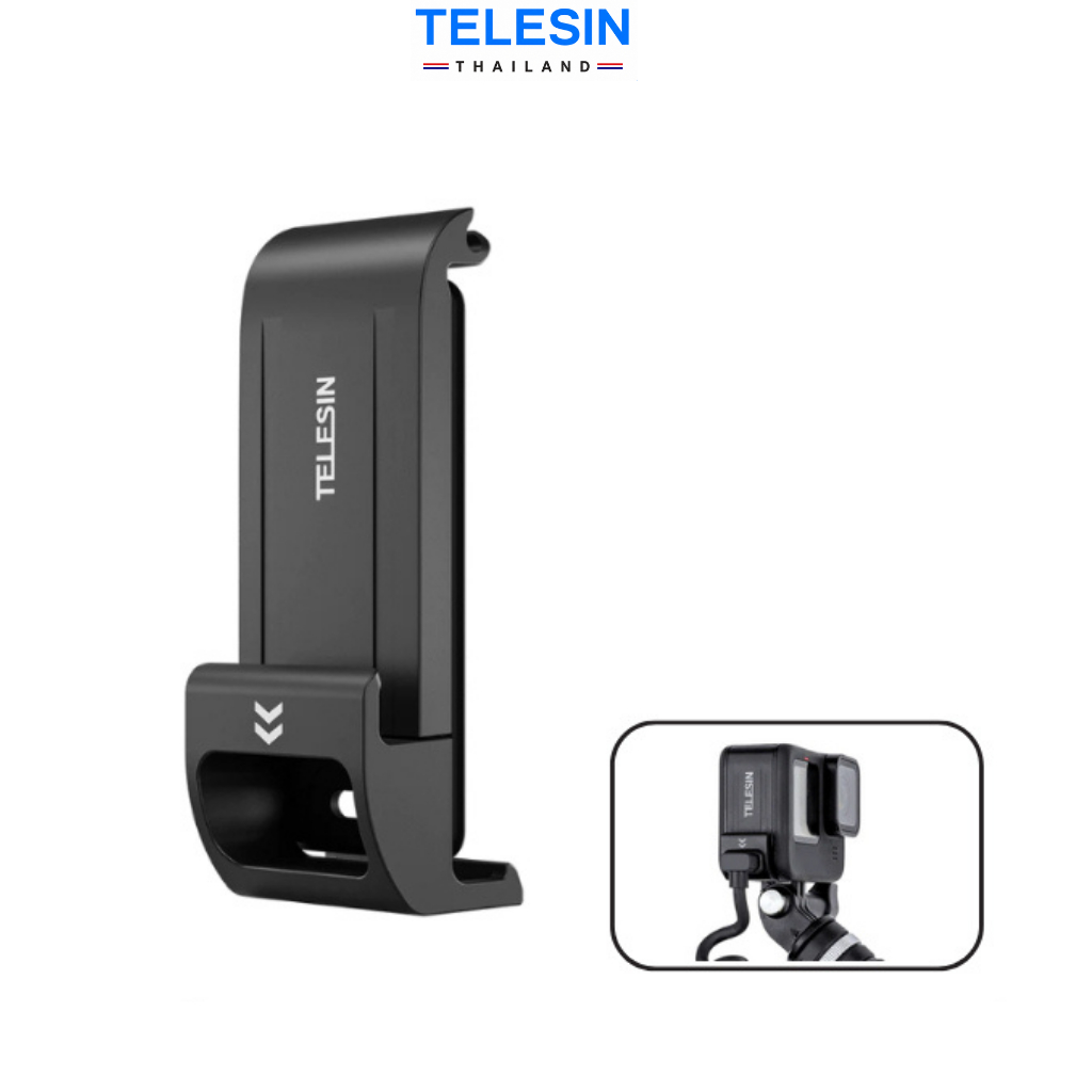 TELESIN Gopro 13/12/11/10/9 Plastic Battery Door ฝาปิดแบตแบบมีช่องชาร์จแบตได้