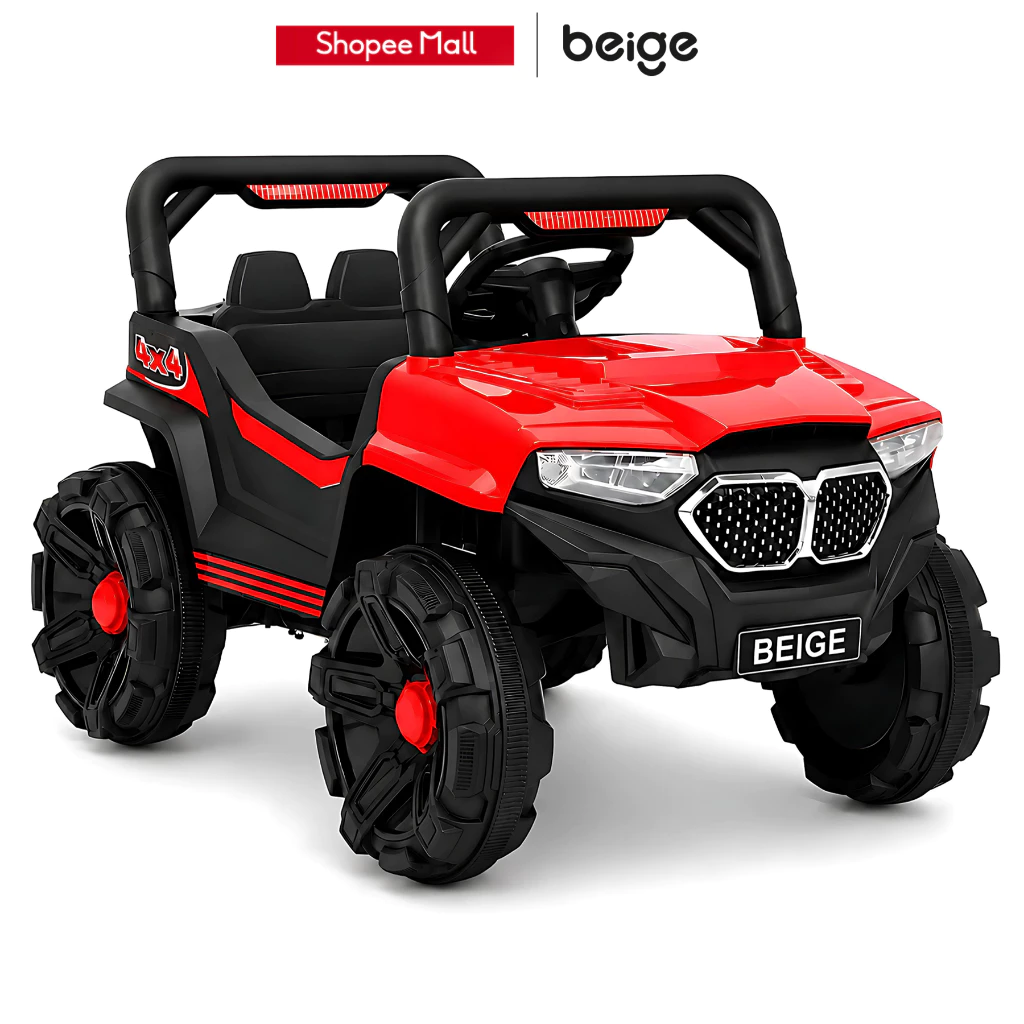 Beige รถแบตเตอรี่เด็ก รถแบตเตอรี่เด็ก รถบังคับเด็กนั่งได้ รถไฟฟ้าเด็ก รถเด็ก รถเด็กนั่ง