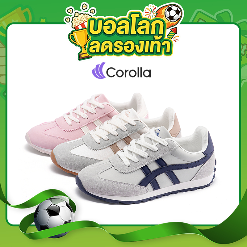 【รองเท้าคู่รัก】Corolla BreezeStep shoes รองเท้าผ้าใบผู้หญิง สไตล์วินเทจรุ่นใหม่เบาแมทช์ง่ายใส่ได้ทุกวัน แนะนำเผื่อ 1 ไซส