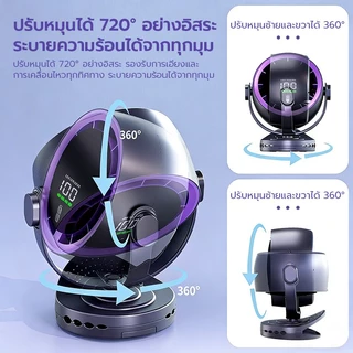 KENTO LITE พัดลมสำนักงาน 6 นิ้ว ความเร็วสูง ทํางานเงียบ ปรับความเร็วลมผ่านหน้าจอสัมผัสได้ 100 ระดับ ใช้ได้15ชม