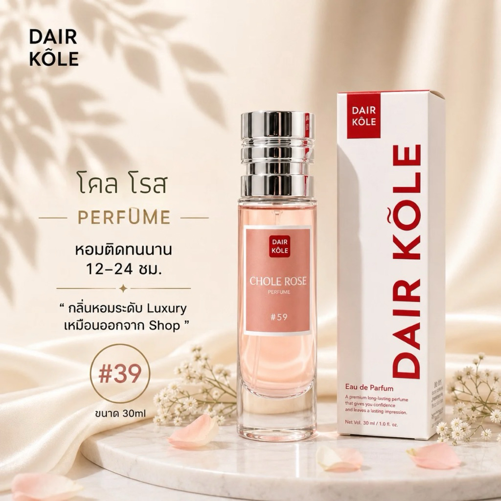 🔥กลิ่นShopแท้🔥น้ำหอมDAIR KOLE #39  CLR ติดทน12-24ชม. #น้ำหอมผู้หญิง #น้ำหอม #ติดทนนาน #น้ำหอมdk #DK