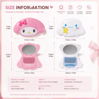 🇹🇭พร้อมส่งจากไทย 💗 กระจก+หวี ของใช้ โต๊ะเครื่องแป้ง sanrio 💗 ⭐️ลิขสิทธิ์แท้100%
