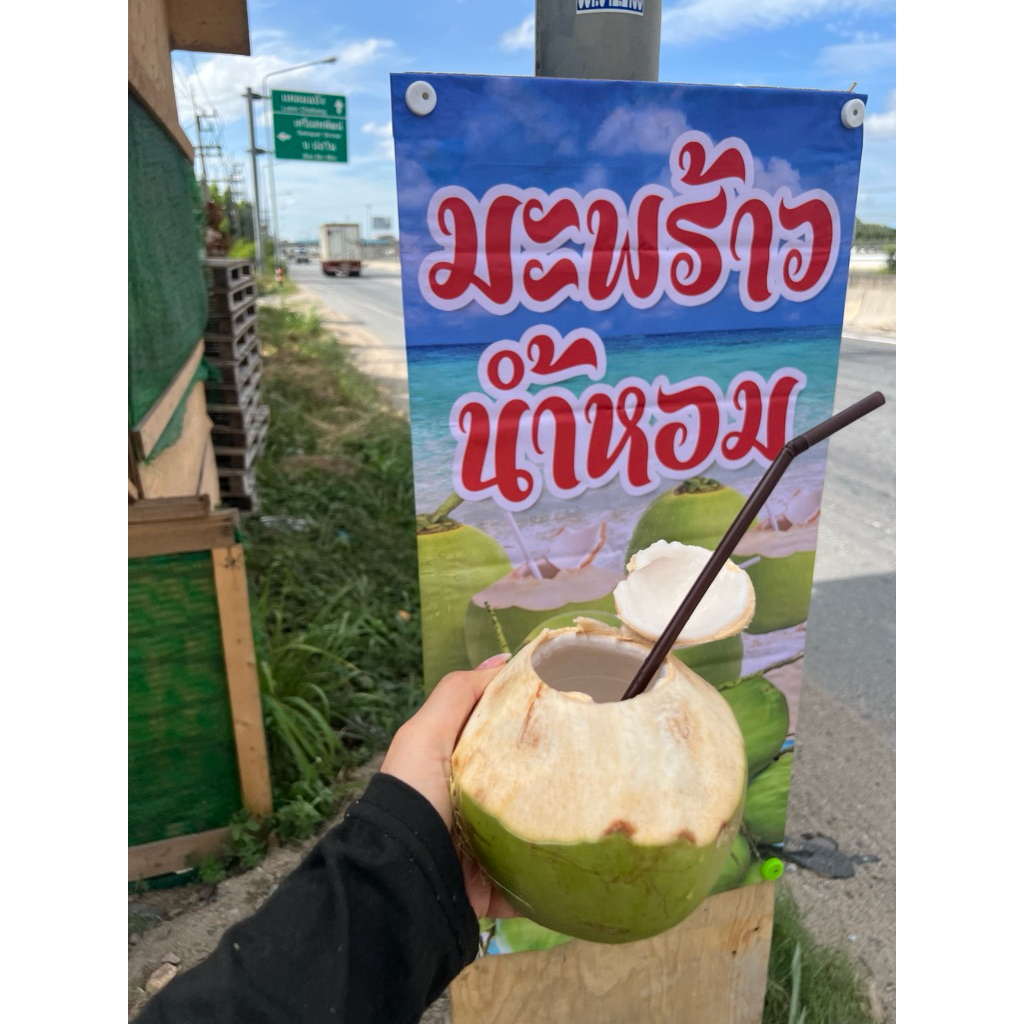มะพร้าวน้ำหอมเจียทรง พร้อมดื่ม 1 กล่องมี 4-5-7ลูก สดใหม่จากสวน หวานหอม แช่เย็นอร่อย
