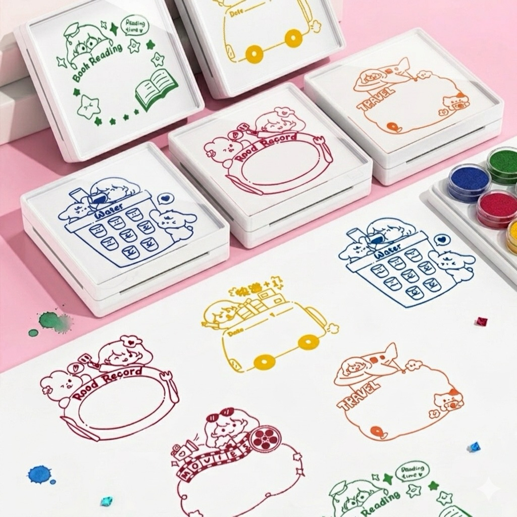 รับทำ ตรายางแฟลชหมึกในตัว ตามแบบงาน ขนาดแป่น 55x55 มม. มีสีน้ำหมึกให้เลือกใช้งานถึง 34 สี