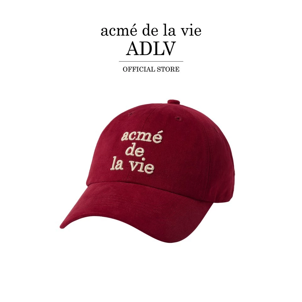 ADLV [acme de la vie] หมวก รุ่น Cotton Napping 3D Embo Ball Cap Red (50106SNPCAU_S6REXX)