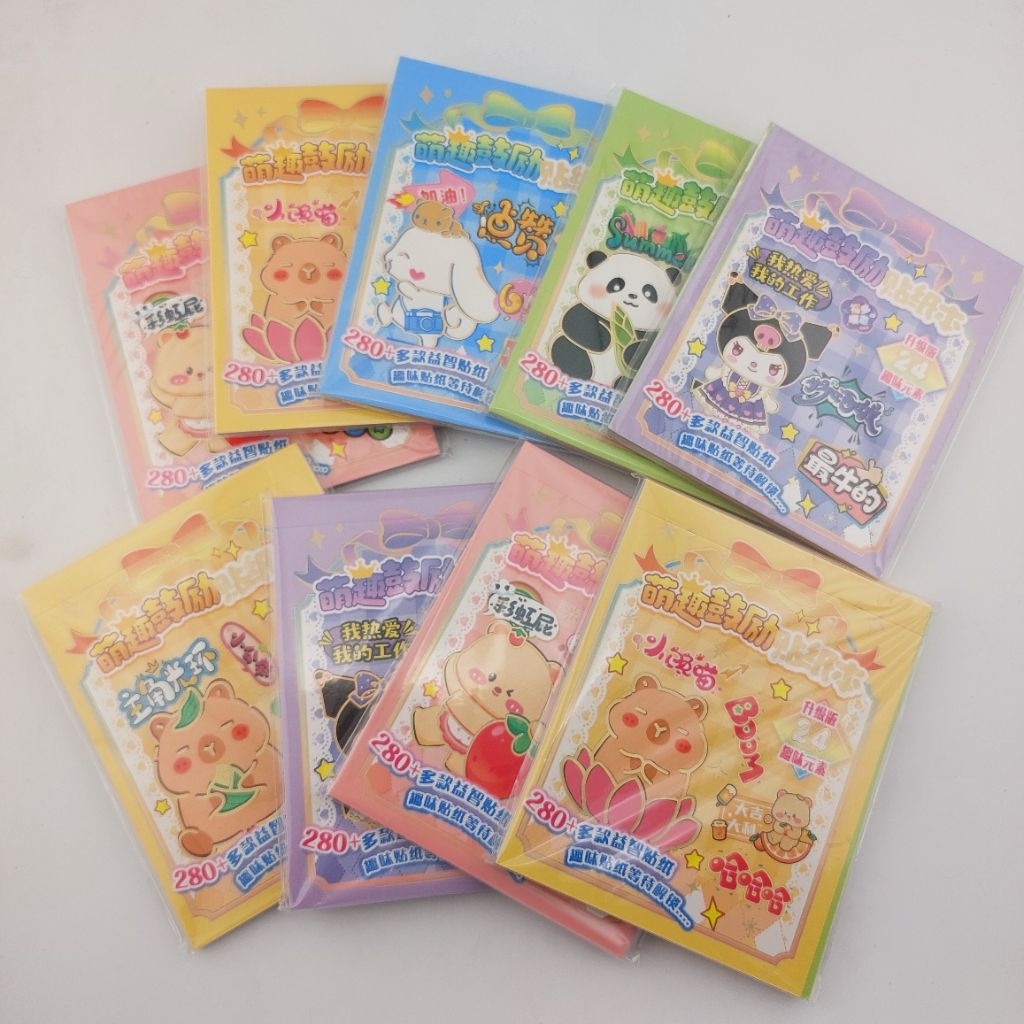 🌈 สมุดสติ๊กเกอร์แฟนซีลายน่ารัก 280+ ชิ้น (Cute Sticker Book Collection) 🌈