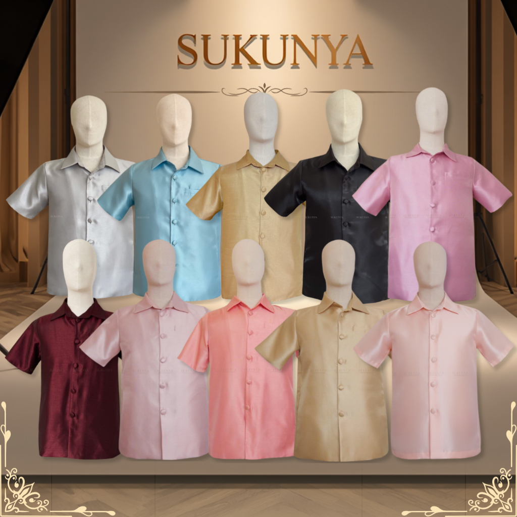 กดสั่งรหัส6344 :เสื้อผ้าไหมผู้ชายทรงซาฟารี