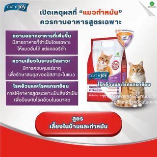 Cat n Joy อาหารเม็ดแมว แค็ทเอ็นจอย ขนาด 1.2 กิโลกรัม หลากหลายสูตร ทานง่ายไม่เค็ม