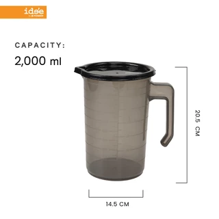 Premier เหยือกน้ำพลาสติก ความจุ 2,000 ml.ฝาพร้อมฝาปิดกันฝุ่น กันแมลง เหมาะกับใช้ในร้านอาหารหรือคาเฟ่