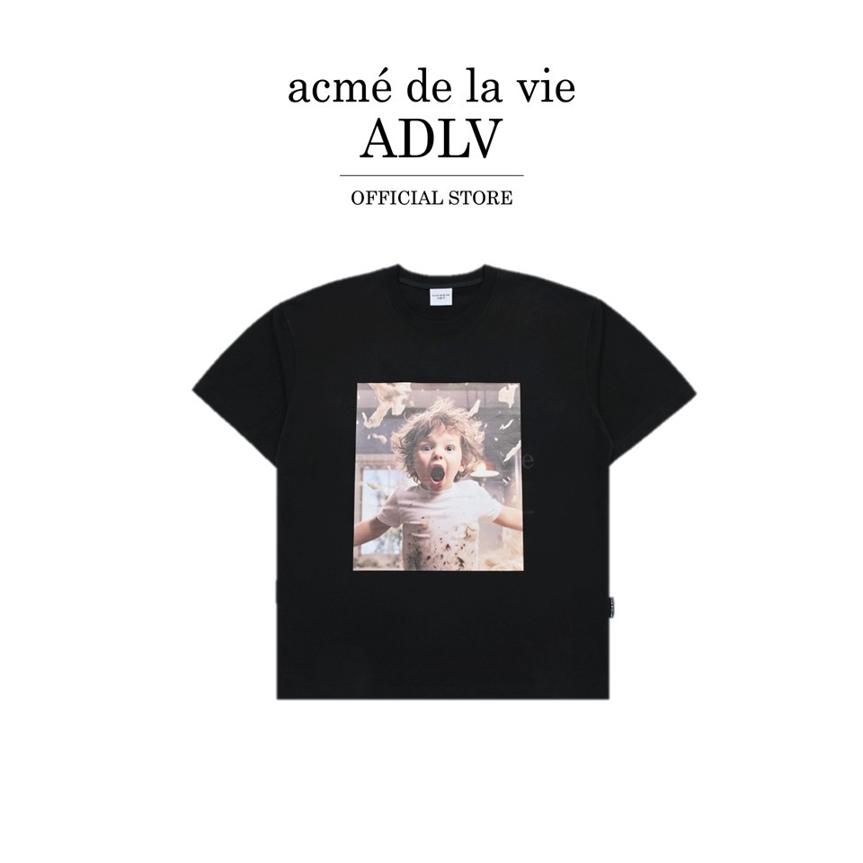 ADLV [acme de la vie] เสื้อยืด Oversize รุ่น Baby Face Scream Boy Short Sleeve T-Shirt Black (50261OBFSSU_F3BKXX)