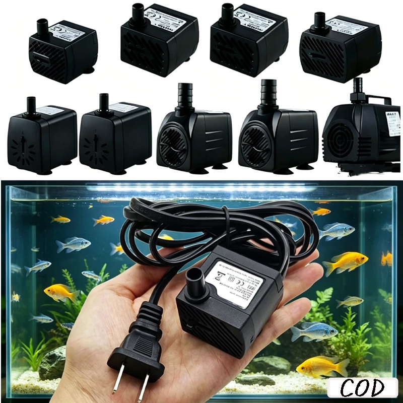 ปั๊มน้ำอเนกประสงค์ ปั๊มน้ำตู้ปลาบ่อปลา Pump ปั้มน้ำขนาดเล็ก ปั้มน้ำพุ ปั้มน้ำล้น ปั๊มน้ำพัดลมไอเย็น มีหลายขนาดให้เลือก