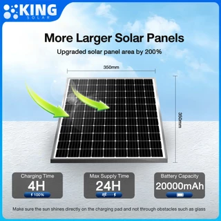 KING ซื้อ 1 แถม 1 ไฟโซล่าเซลล์ 280000W โซล่าเซลล์ ไฟถนน กันน้ำ IP68 solar cell ไฟสปอร์ตไลท์ LED เปิดปิดอัตโนมัติ