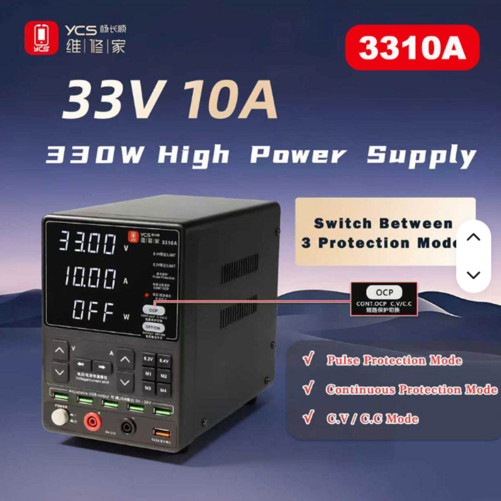 YCS 3310A ดีซี พาวเวอร์ซัพพลาย 33V 10A (330W) High Power Supply ปรับละเอียด มีระบบล็อกแรงดัน 6.2V/8.