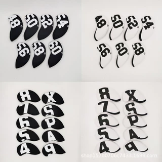GOLF IRON COVER หัวกอล์ฟเหล็กเซ็ทคลุมเตียง4/5/6/7/8/9/A/P/S/X 10PCS Headcovers Iron Club ที่คลุมหัวไม้กอล์ฟเหล็กกันน้ำ