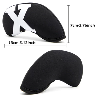 GOLF IRON COVER หัวกอล์ฟเหล็กเซ็ทคลุมเตียง4/5/6/7/8/9/A/P/S/X 10PCS Headcovers Iron Club ที่คลุมหัวไม้กอล์ฟเหล็กกันน้ำ
