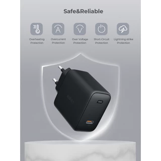 AUKEY PA-F5T หัวชาร์จเร็ว SWIFT 65W PD USB-C PD + USB-A Wall Charger with GaN Technology