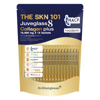 โปร 2 ห่อ คอลลาเจนหมอของขวัญ Juveglass Collagen plus 8ไทป์6 เทรดมาร์ค ผลิตภัณฑ์ของดร.ของขวัญ ของแท้ ฉ่ำวาว ข้อและผิว