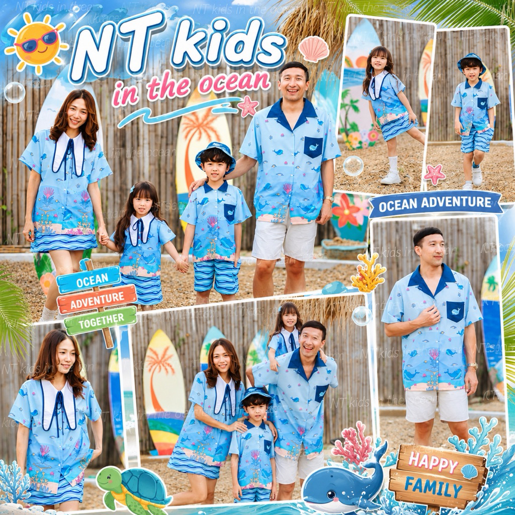 ชุดเที่ยวทะเลเด็ก รุ่น NT kids in the ocean ชุดเซ็ตครอบครัว