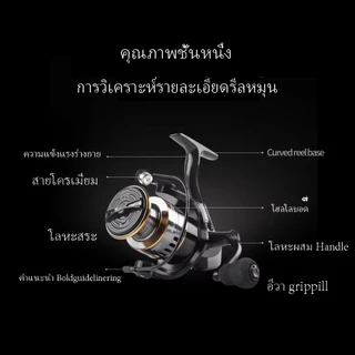 คันเบ็ดและรอกตกปลา 1.68m 1.8m เบ็ดตกปลาครบชุด รอกหมุน 5.2:1ชุดรอกตกปลารอกตกปลาน้ำจืดทะเลน้ำเค