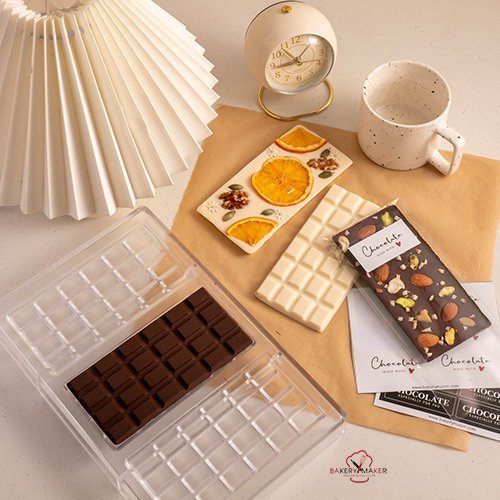 พิมพ์ Chocolate bar 3 ช่อง polycarbonate chocolate mold พลาสติกแข็ง แม่พิมพ์ช็อคโกแล็ตบาร์