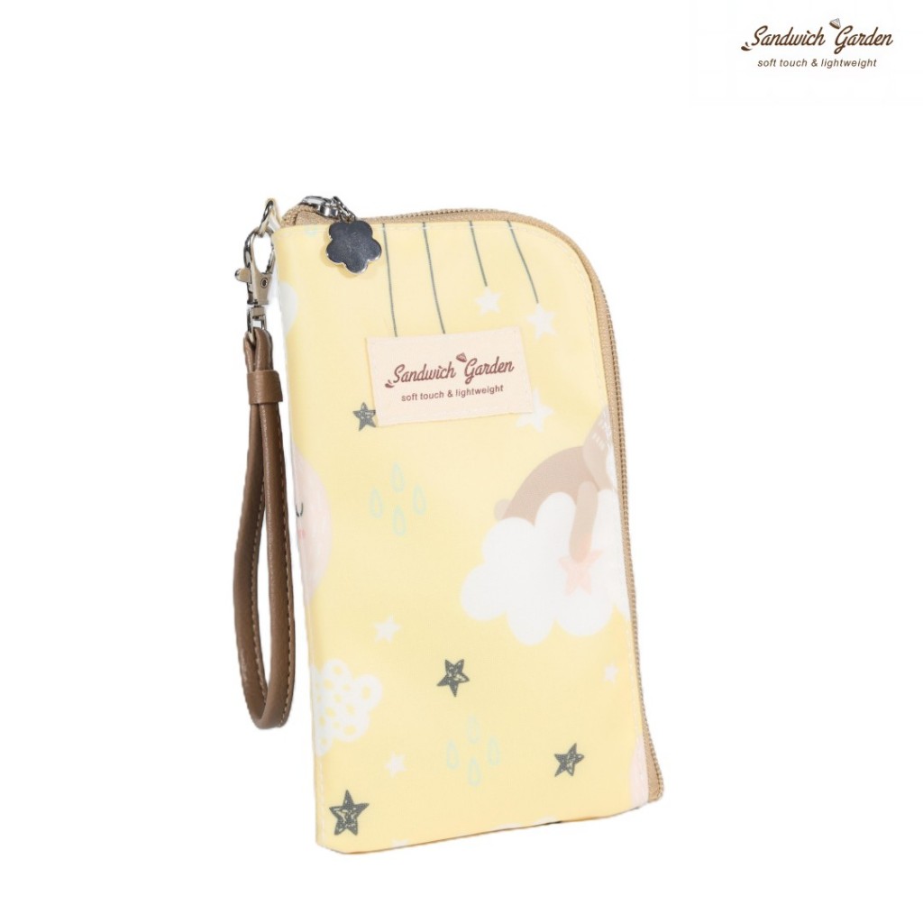 ซองใส่มือถือสมาร์ทโฟน ทรงซิปโค้ง มีช่องด้านใน (มีหลายลายให้เลือก) แบรนด์ Sandwich Garden (กว้าง 10.5 ซม. * สูง 18.0 ซม.)