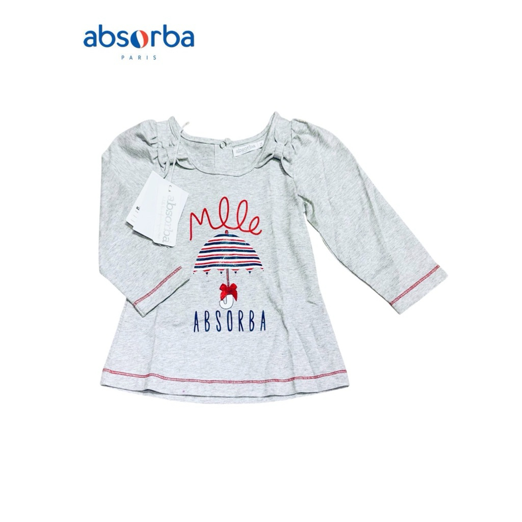 Absorba เสื้อยืดแขนยาวเด็ก ผ้าคอตตอน 100% สำหรับเด็กอายุ 6เดือน -3 ปี