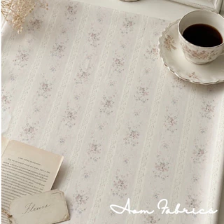 Aom Fabrics🌷ผ้าคอตตอนป๊อปลิน No.1059 สีอ่อน น่ารักมาก ผ้านิ่ม หน้ากว้าง 58 นิ้ว ผ้าเมตรนำเข้า พร้อมส่ง